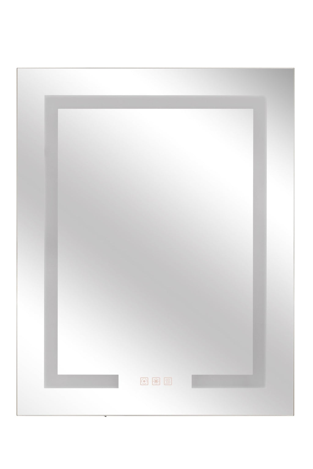 24" x 30" Front/Inside Lit LED Mirror Medicine Cabinet in White - Orvon Lighting