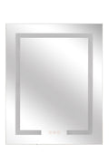 24" x 30" Front/Inside Lit LED Mirror Medicine Cabinet in White - Orvon Lighting