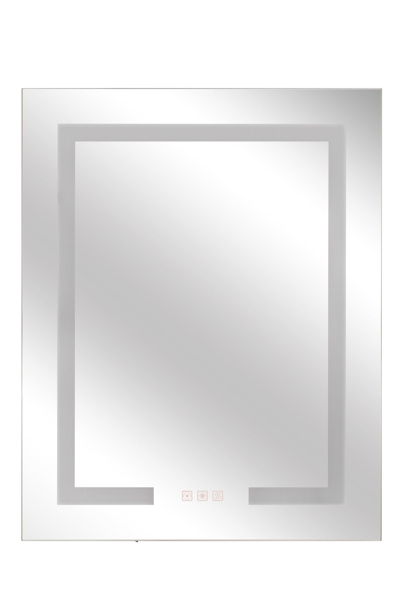 24" x 30" Front/Inside Lit LED Mirror Medicine Cabinet in White - Orvon Lighting