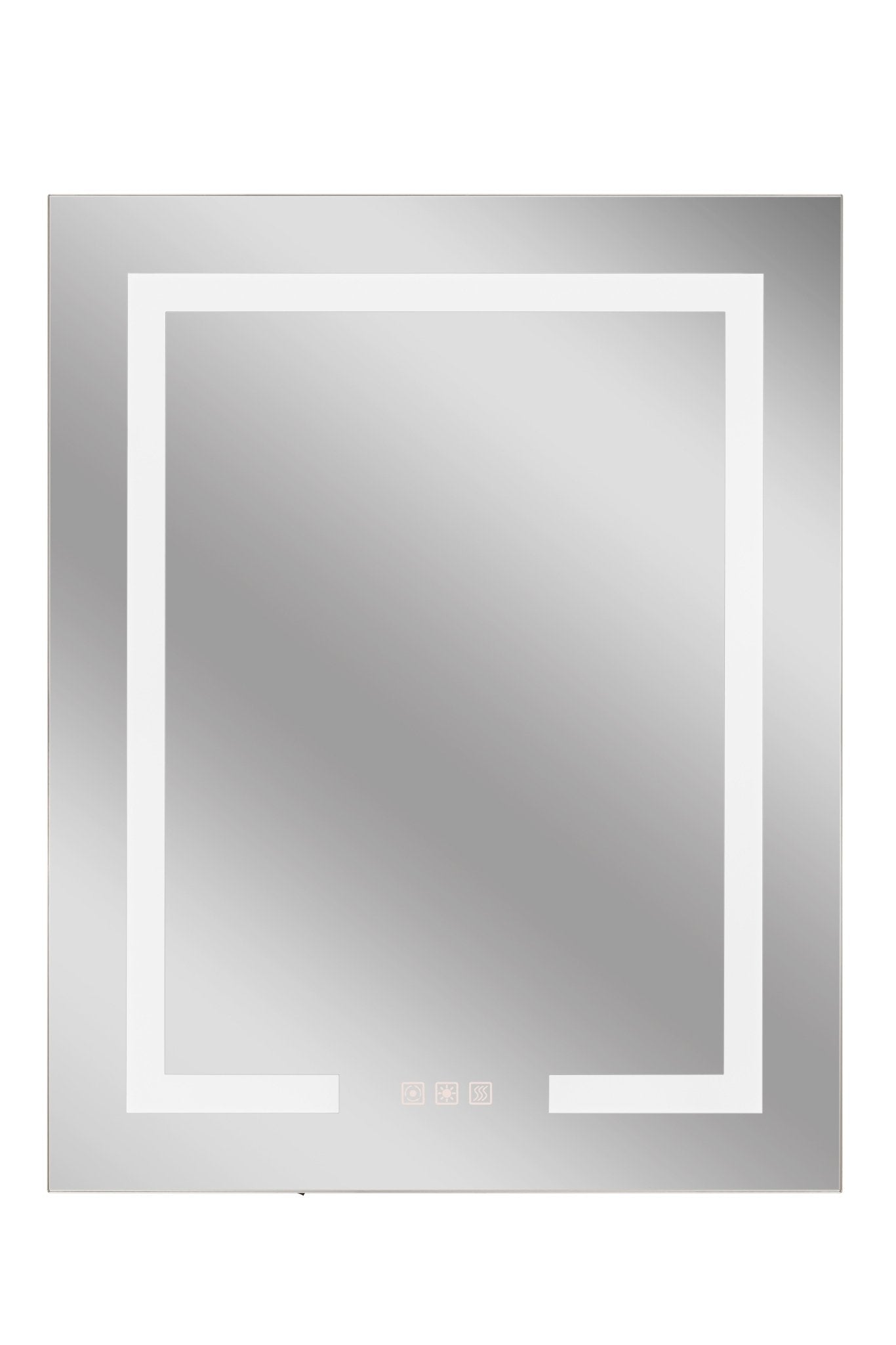 24" x 30" Front/Inside Lit LED Mirror Medicine Cabinet in White - Orvon Lighting