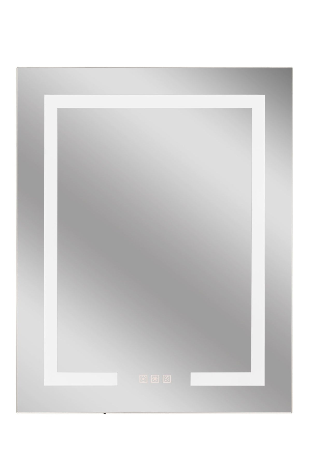 24" x 30" Front/Inside Lit LED Mirror Medicine Cabinet in White - Orvon Lighting