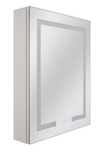 24" x 30" Front/Inside Lit LED Mirror Medicine Cabinet in White - Orvon Lighting