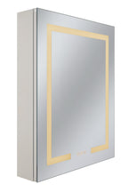 24" x 30" Front/Inside Lit LED Mirror Medicine Cabinet in White - Orvon Lighting