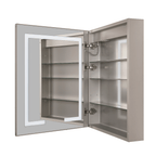 24" x 30" Front/Inside Lit LED Mirror Medicine Cabinet in White - Orvon Lighting