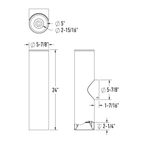 24in Round Wall Sconce Universal Driver, 5cct, 3 - position Switch - Orvon Lighting