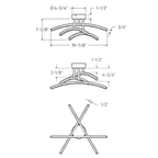 3 Curved Branch 20″ Flush Mount - Orvon Lighting