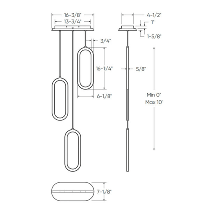 3 - Light Cluster Pendant - Orvon Lighting
