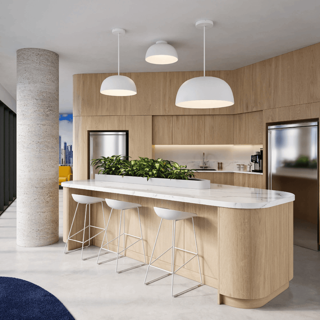 30″ 2 - in - 1 Flush Mount And Pendant - Orvon Lighting