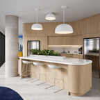 30″ 2 - in - 1 Flush Mount And Pendant - Orvon Lighting