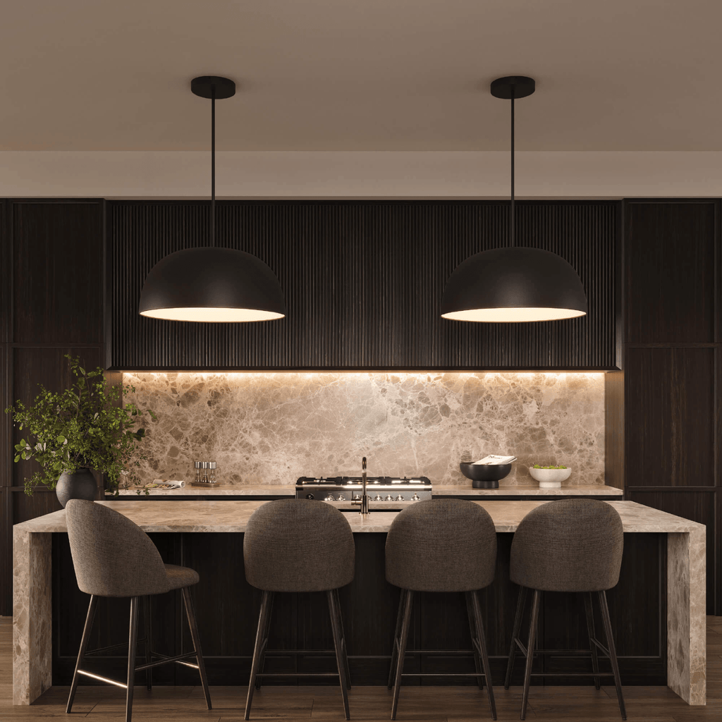 30″ 2 - in - 1 Flush Mount And Pendant - Orvon Lighting