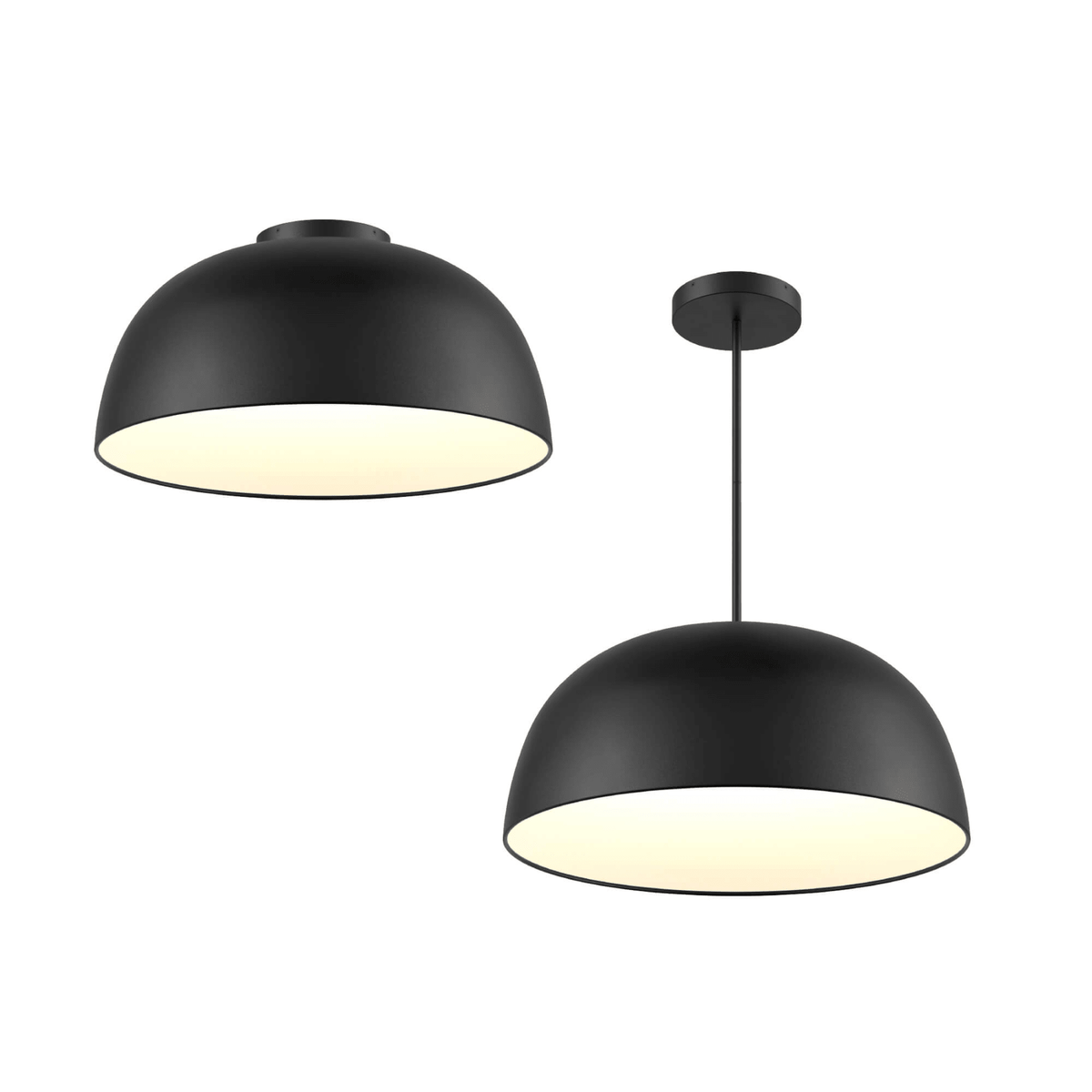 30″ 2 - in - 1 Flush Mount And Pendant - Orvon Lighting