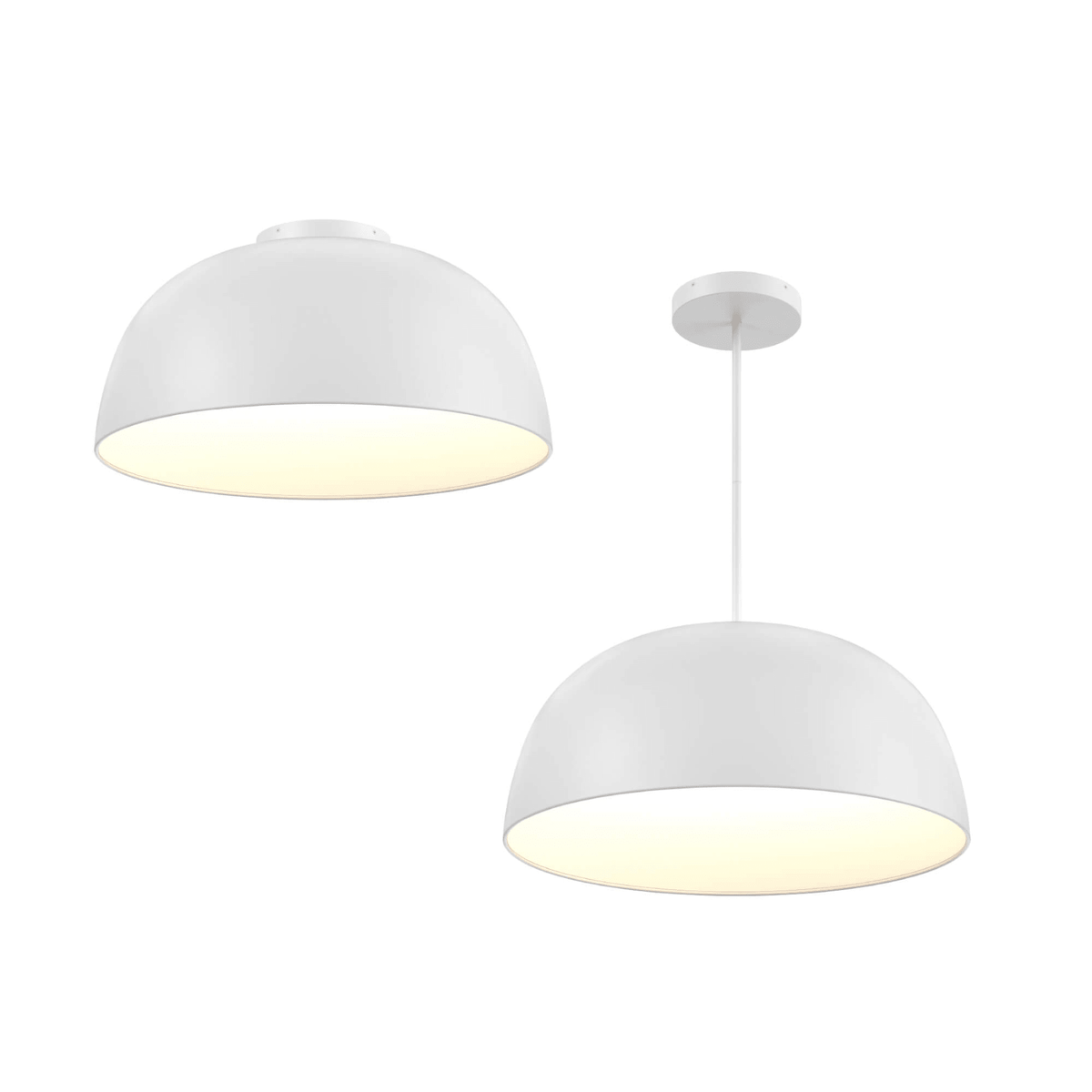 30″ 2 - in - 1 Flush Mount And Pendant - Orvon Lighting