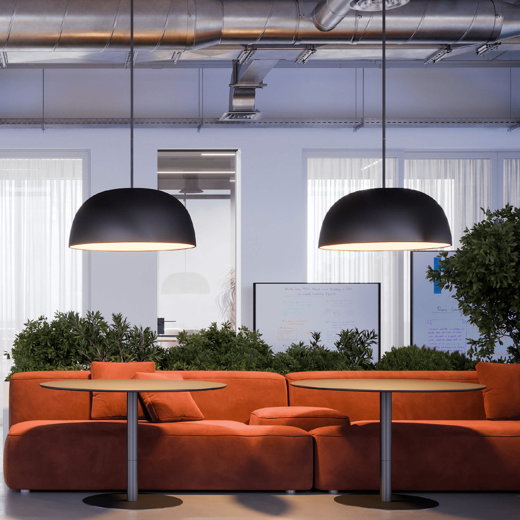 30″ 2 - in - 1 Flush Mount And Pendant - Orvon Lighting
