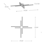 32 Inch Star LED Flush Mount - Orvon Lighting
