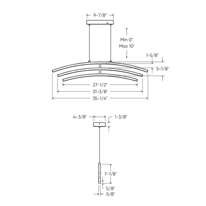 36″ LED Ceiling Pendant - Orvon Lighting