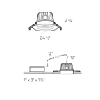 4 Inch Smart Rgb + cct Led Regressed Recessed Light - Orvon Lighting