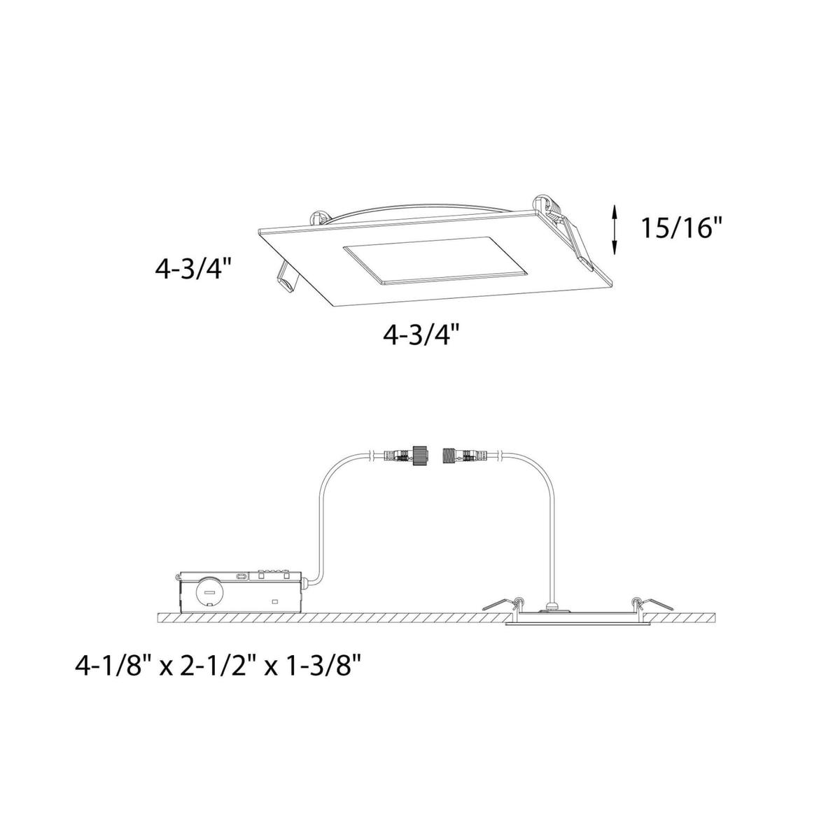 4 Inch Square CCT LED Recessed Panel Light - Orvon Lighting