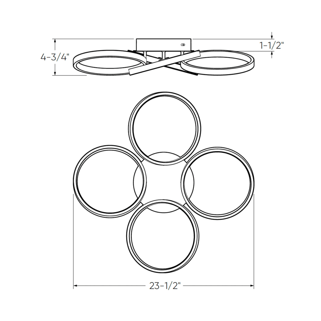 4 - Ring 24″ Flush Mount - Orvon Lighting
