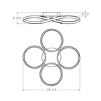 4 - Ring 24″ Flush Mount - Orvon Lighting