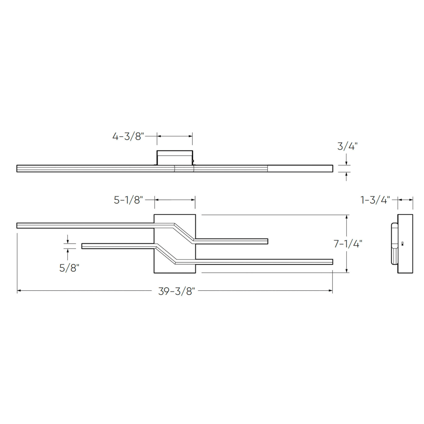 40″ Double Line Wall Mount - Orvon Lighting