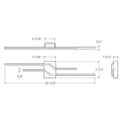 40″ Double Line Wall Mount - Orvon Lighting