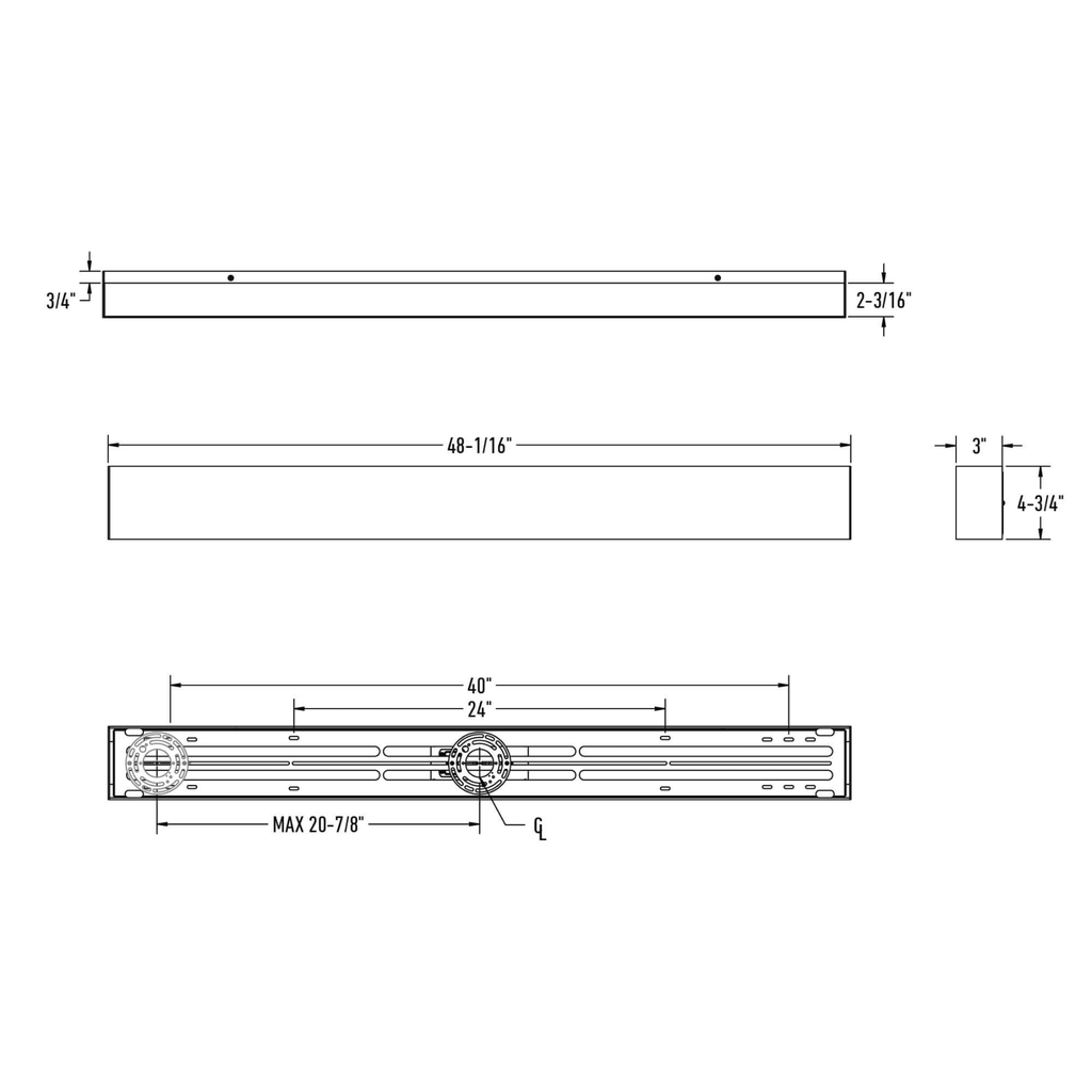 48″ Linear Wall Sconce - Orvon Lighting