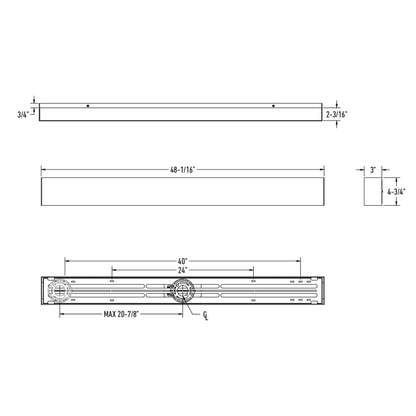 48″ Linear Wall Sconce - Orvon Lighting