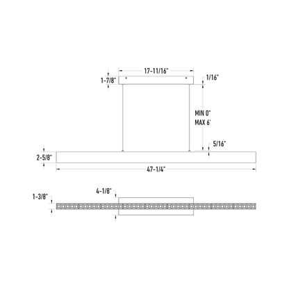 48” Multi - spot Linear Pendant - Orvon Lighting