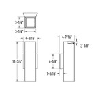 4in Square Wall Sconce, 120v, Triac - Black - Orvon Lighting