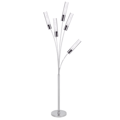 5 Acrylic Cylinders Floor Lamp Chrome - Orvon Lighting