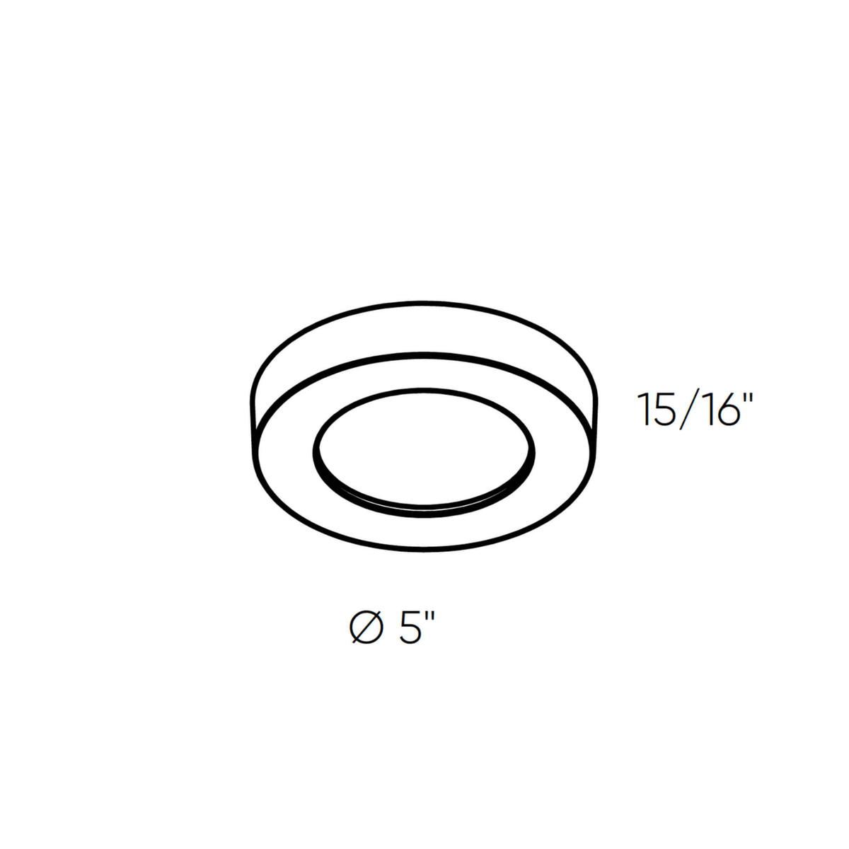 5″ Round Coastal - rated Flush Mount - Orvon Lighting