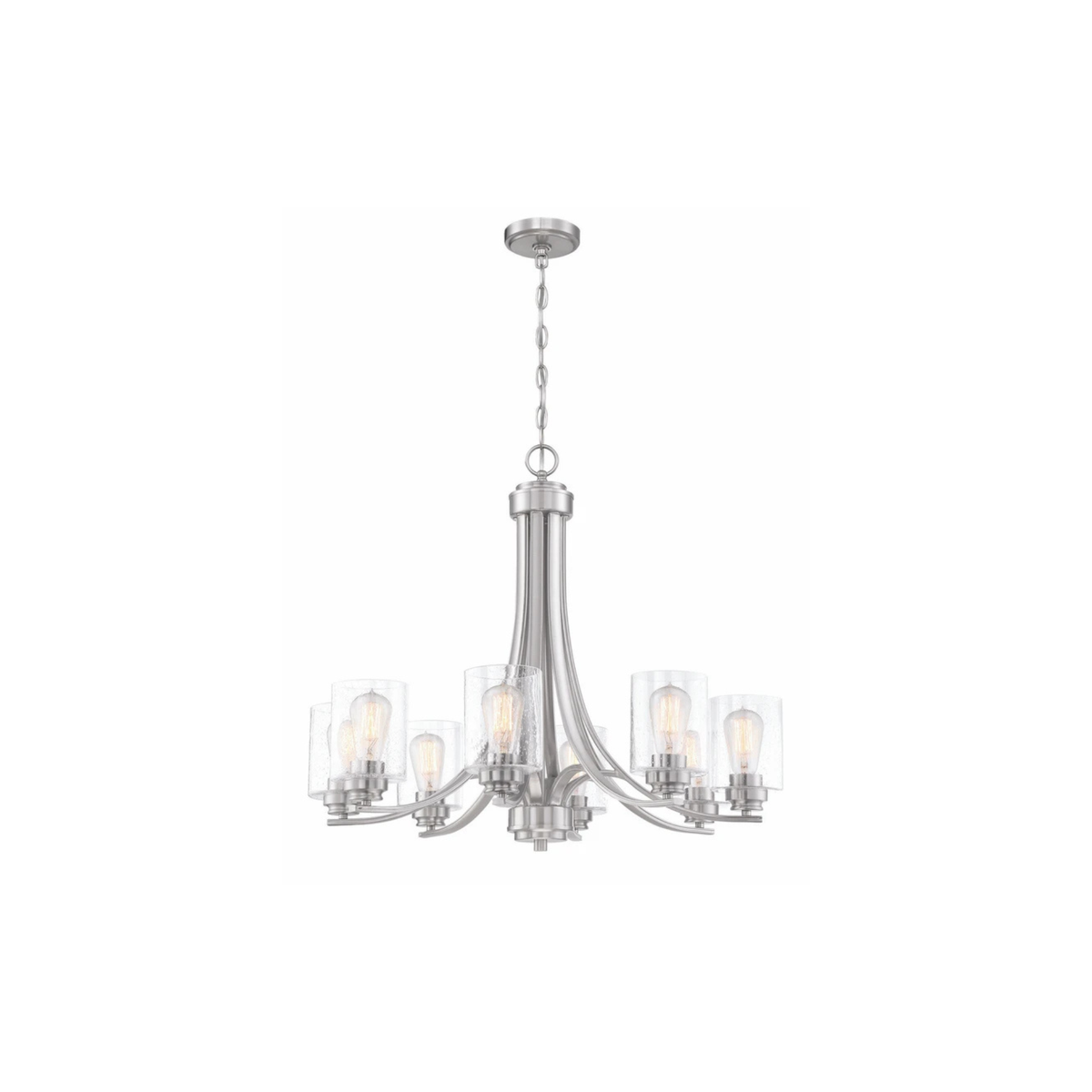 Bolden Chandelier Ceiling Light in Clear Seeded