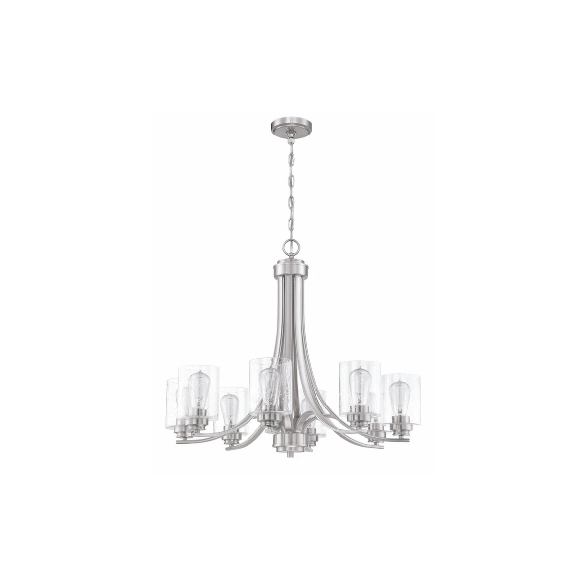 Bolden Chandelier Ceiling Light in Clear Seeded