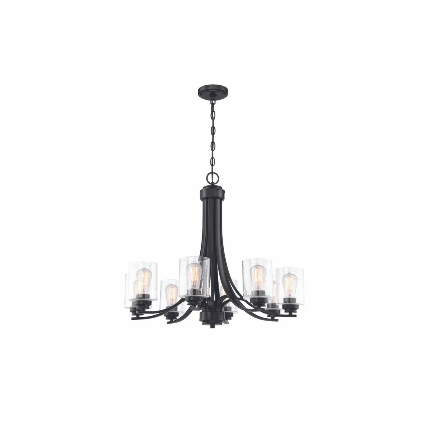 Bolden Chandelier Ceiling Light in Clear Seeded
