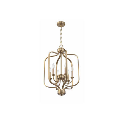 Bolden 6 Light 18 inch Satin Brass Foyer Pendant Ceiling Light