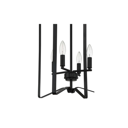 Shayna 4 Light 15 inch Flat Black Foyer Light Ceiling Light