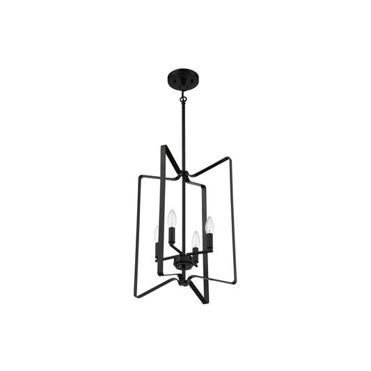 Shayna 4 Light 15 inch Flat Black Foyer Light Ceiling Light