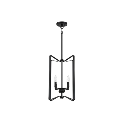 Shayna 4 Light 15 inch Flat Black Foyer Light Ceiling Light