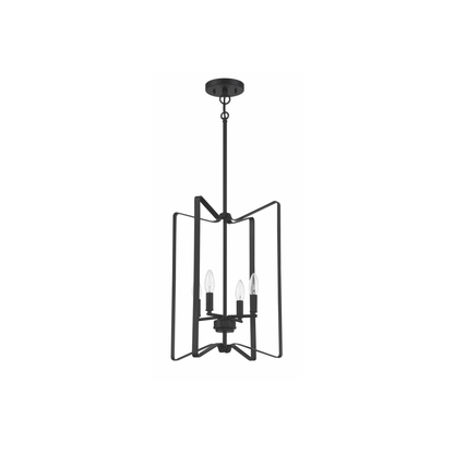 Shayna 4 Light 15 inch Flat Black Foyer Light Ceiling Light