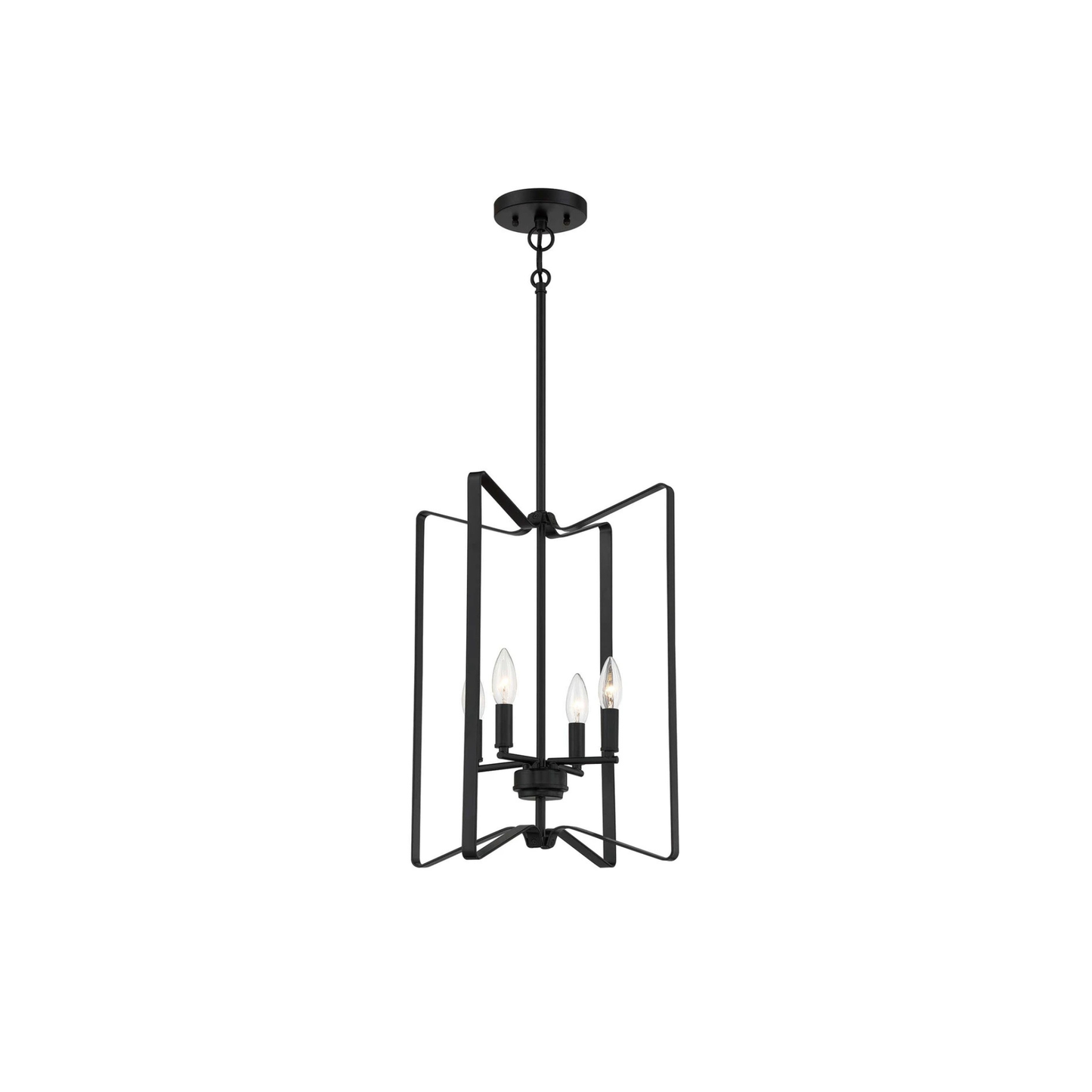 Shayna 4 Light 15 inch Flat Black Foyer Light Ceiling Light