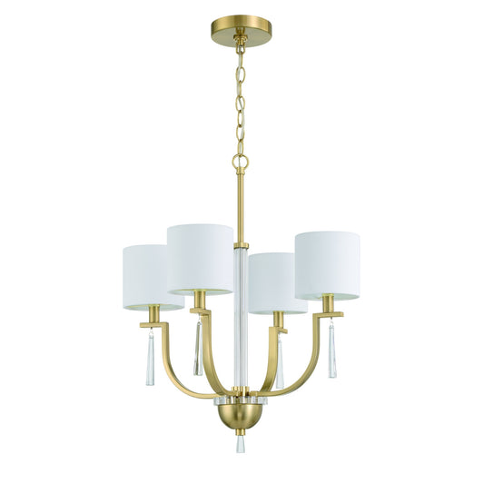 Fortuna 4-Light Crystal Accent Chandelier with Layered Detailing