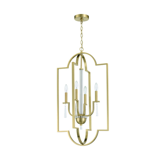 Fortuna Four-Light Decorative Chandelier with Crystal Highlights