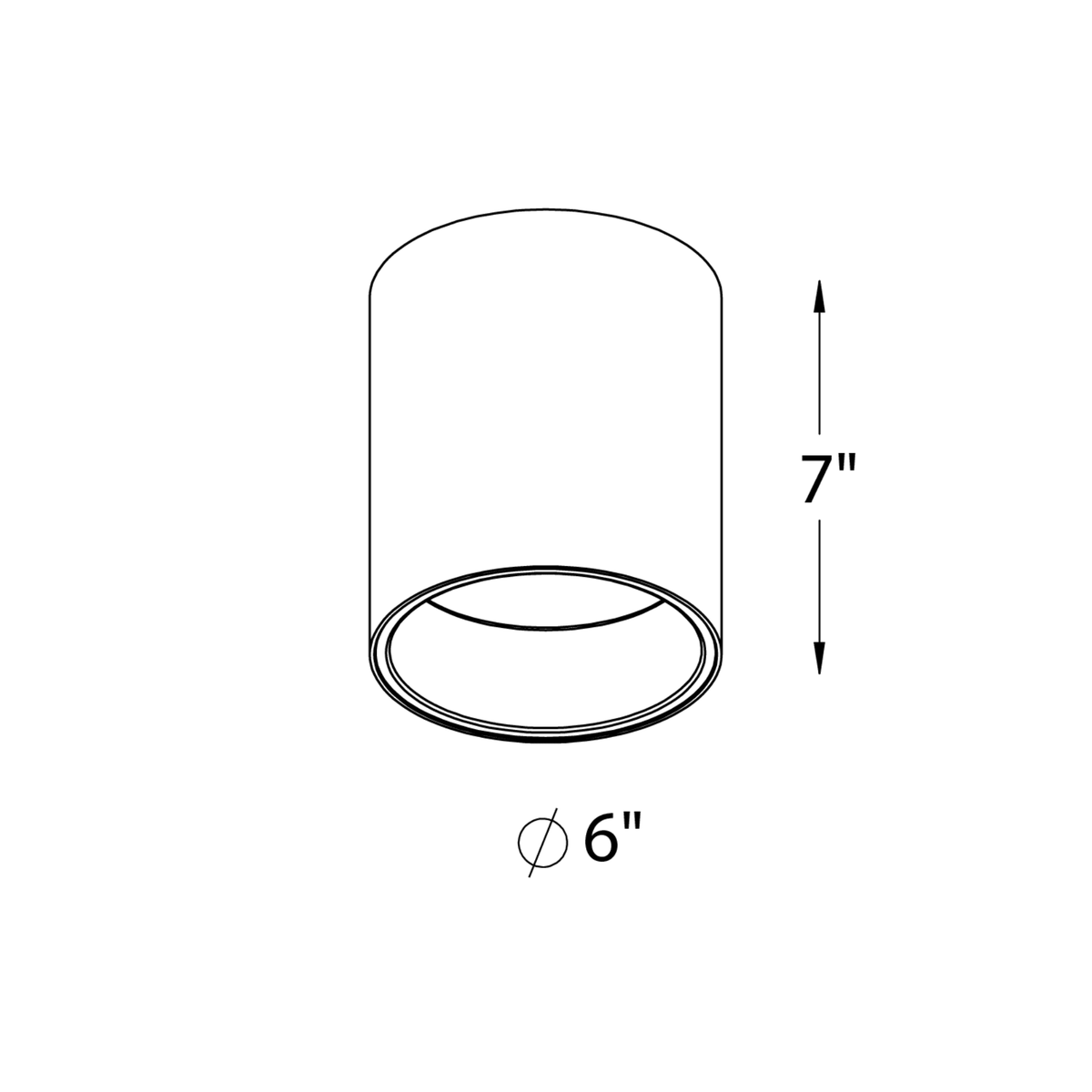 6″ Cylinder Flush Mount - Orvon Lighting