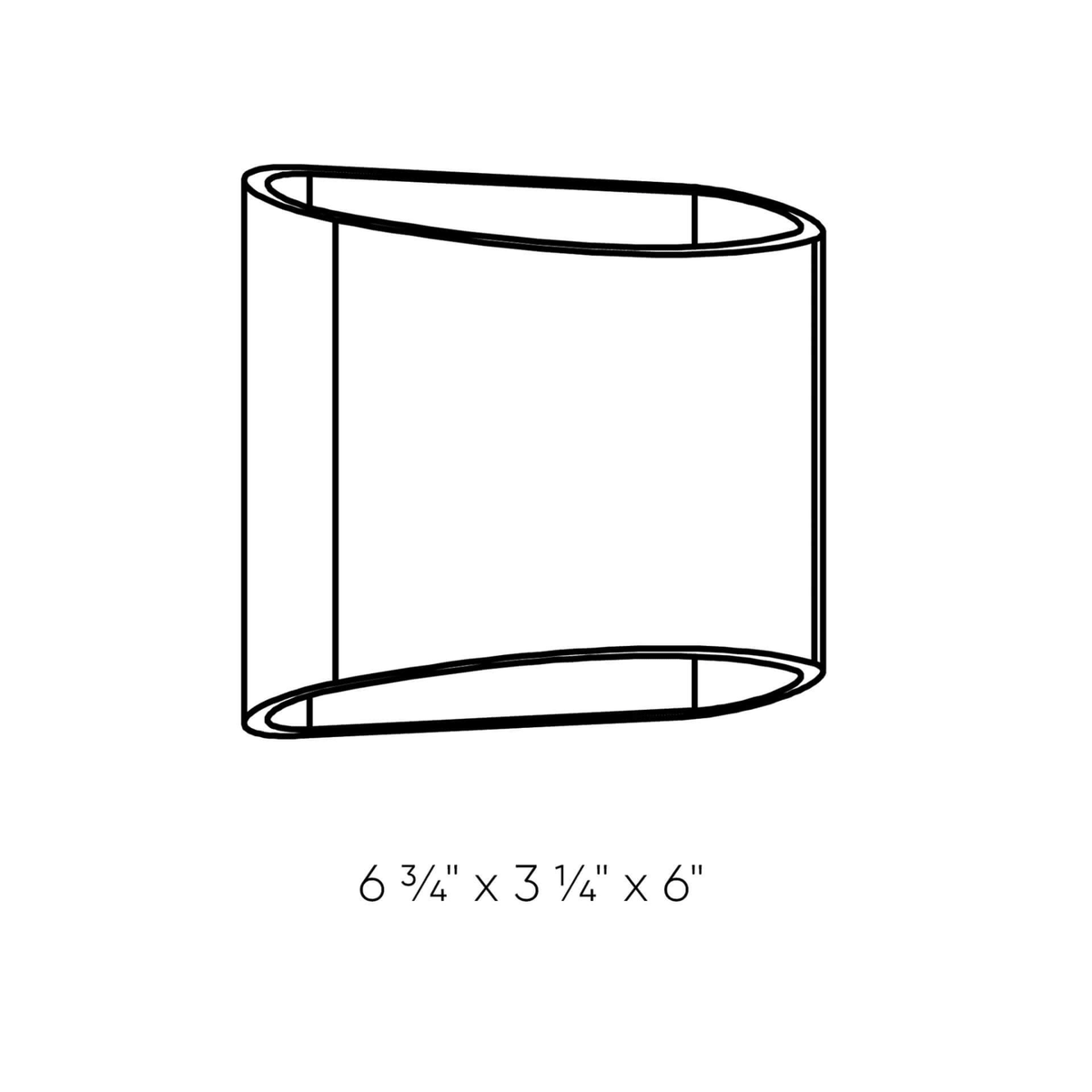 6 Inch Oval Up/Down LED Wall Sconce - Orvon Lighting