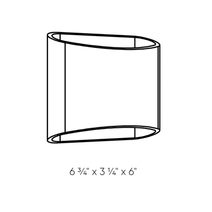 6 Inch Oval Up/Down LED Wall Sconce - Orvon Lighting