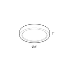6 Inch Round Indoor/Outdoor LED Flush Mount - Orvon Lighting