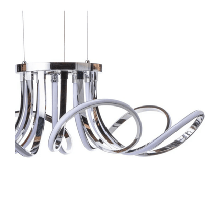 6 Petal Flower Dimmable LED Chandelier Chrome - Orvon Lighting
