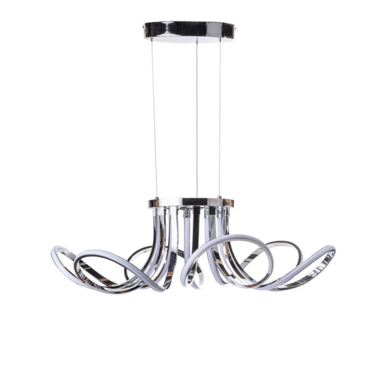 6 Petal Flower Dimmable LED Chandelier Chrome - Orvon Lighting