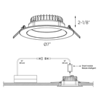 6″ Round Smart Regressed Panel - Orvon Lighting