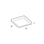 6″ Square Flush Mount - Orvon Lighting